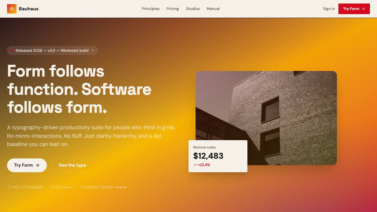 Bauhaus preview