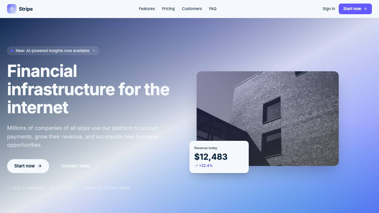 Landing Templates preview