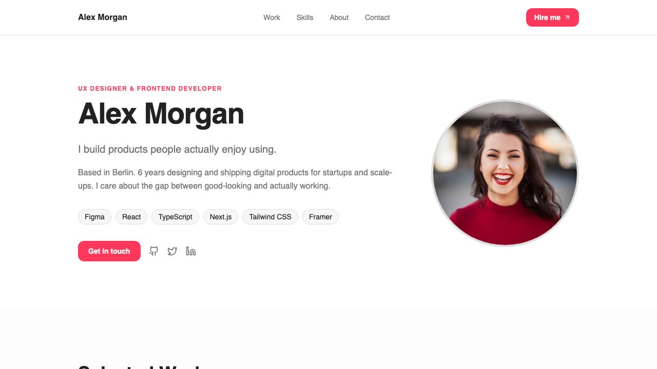 Portfolio Templates preview