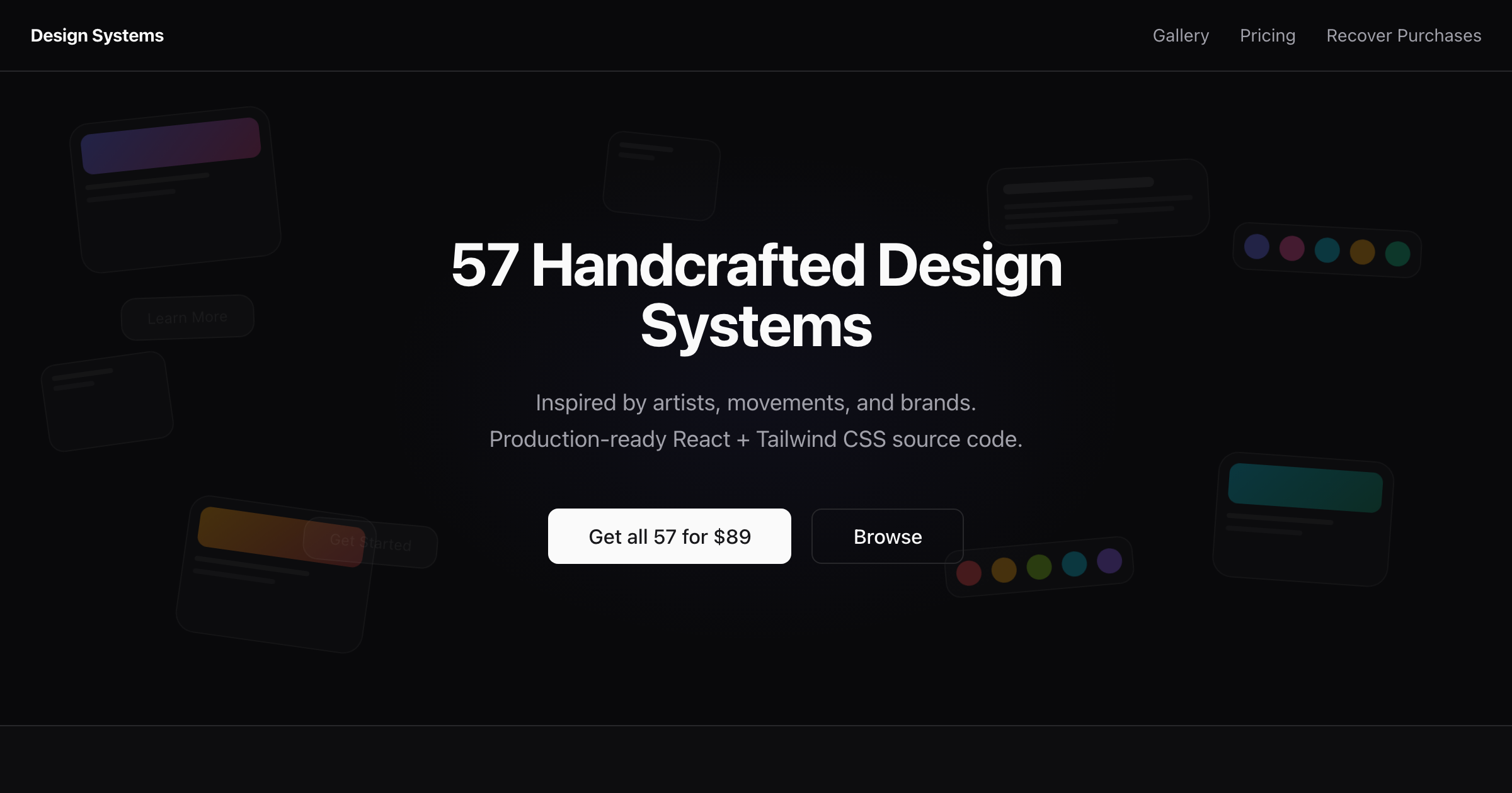 Design Systems — Premium React + Tailwind CSS Design Systems