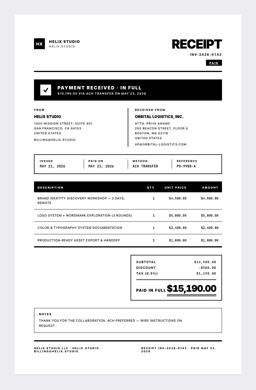 Kanye West receipt