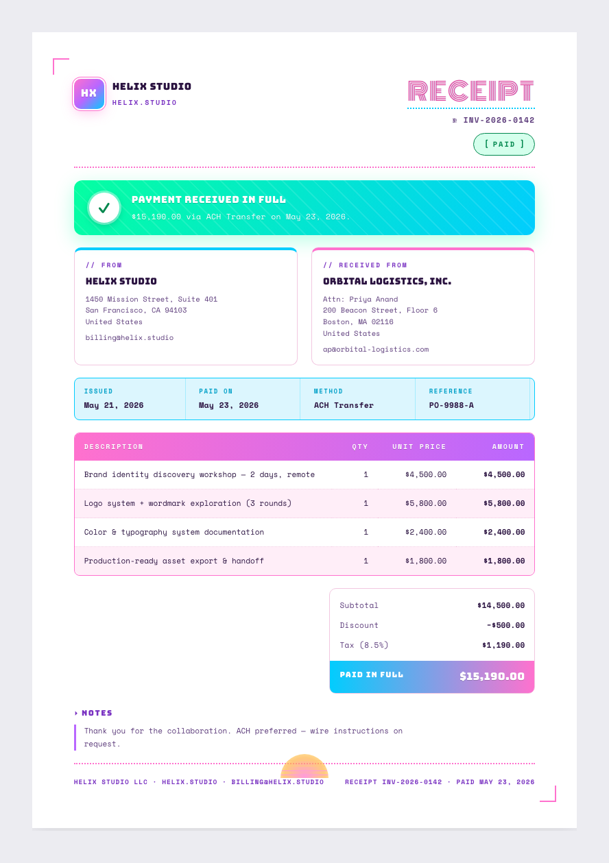 Vaporwave receipt