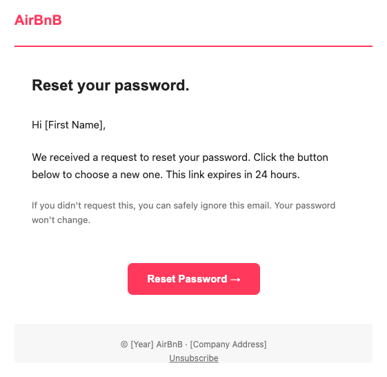 Password reset