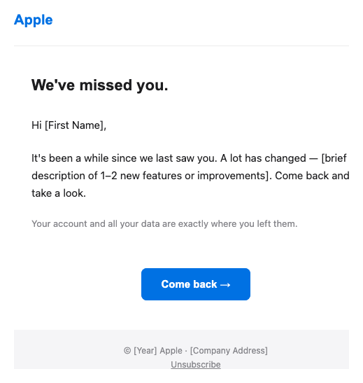 Apple re engagement