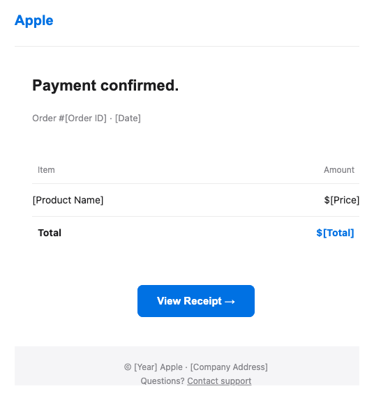 Apple receipt