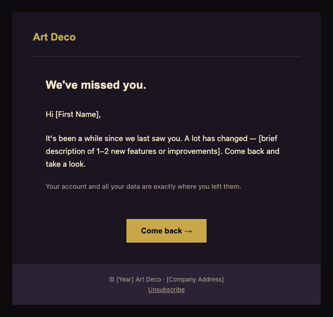 Art Deco re engagement