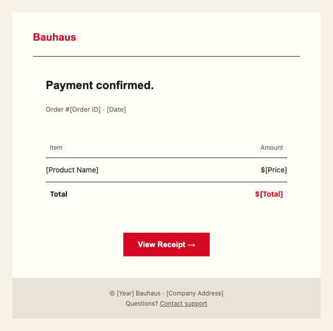 Bauhaus receipt