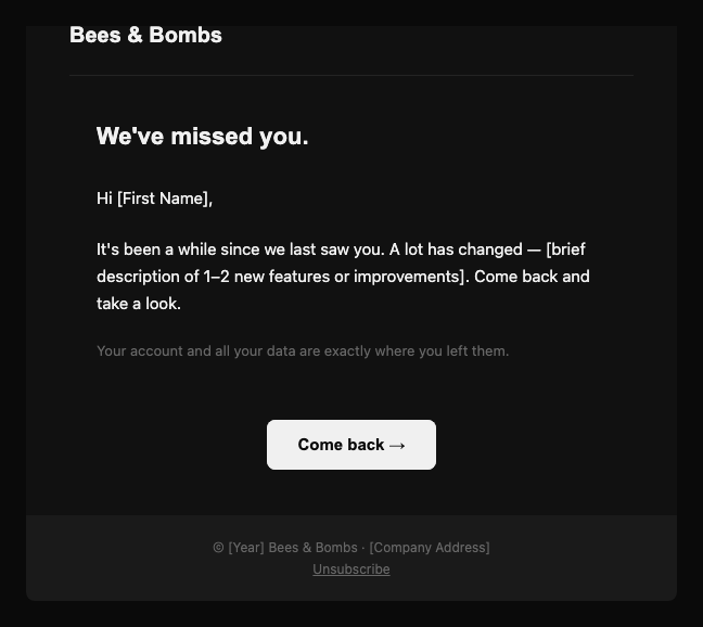 Bees & Bombs re engagement