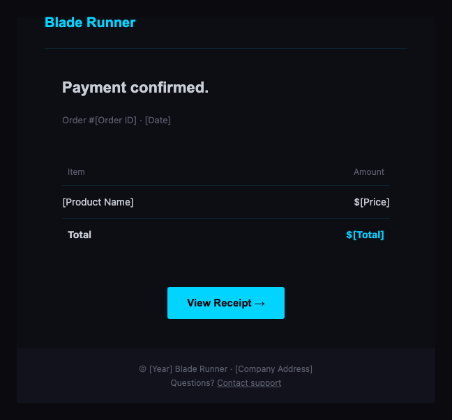 Blade Runner receipt
