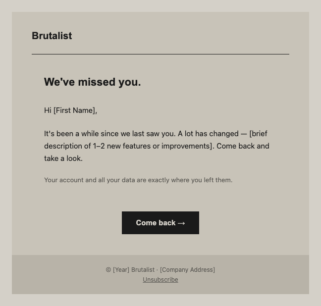 Brutalist re engagement