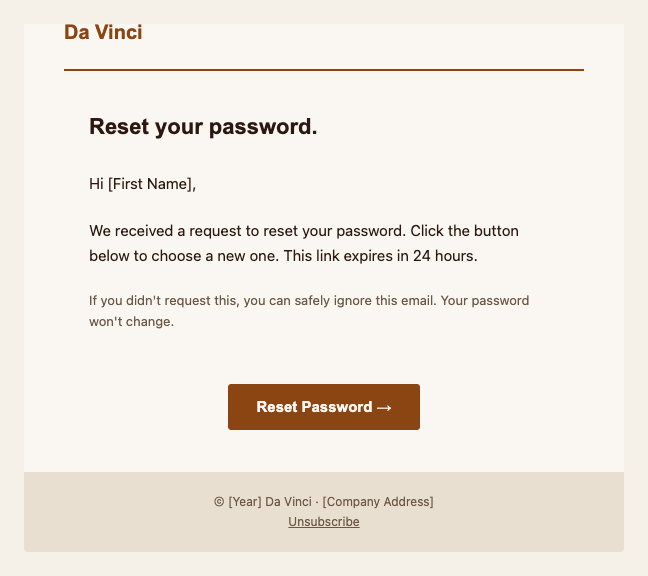 Password reset