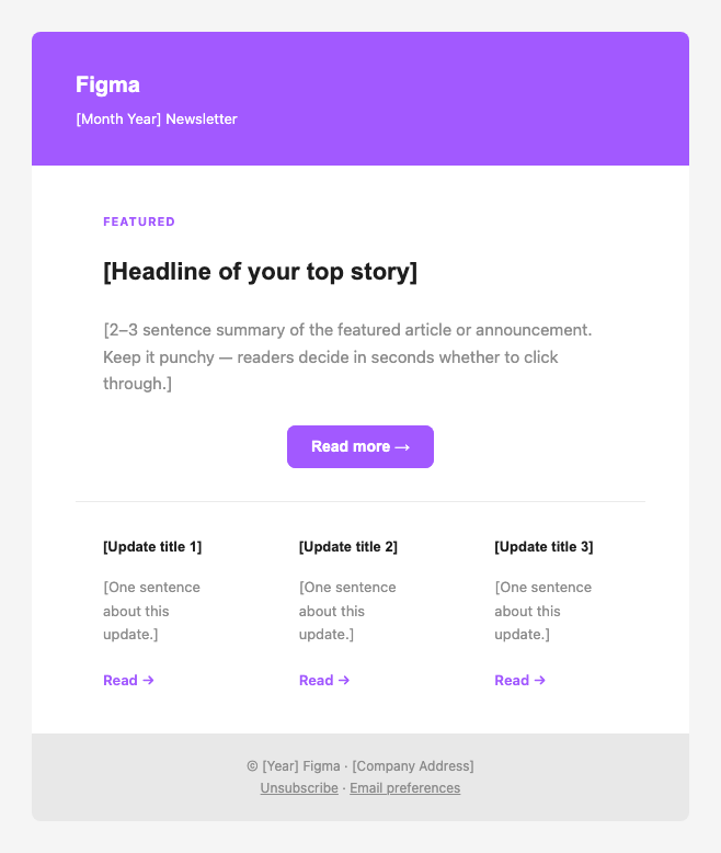 Figma newsletter