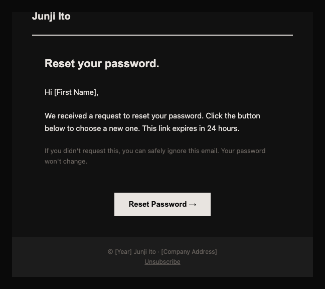 Password reset