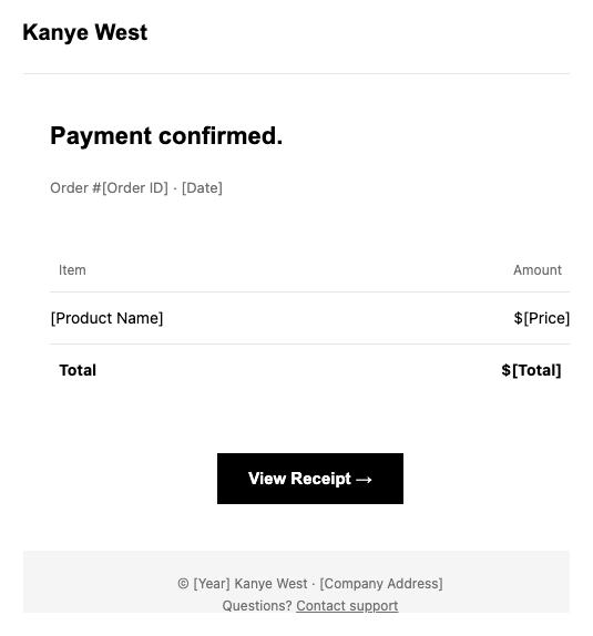 Kanye West receipt
