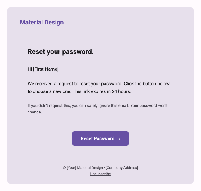 Password reset