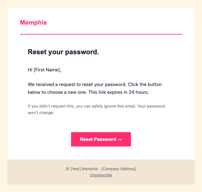 Password reset