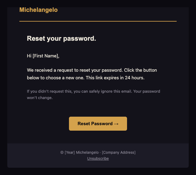 Password reset