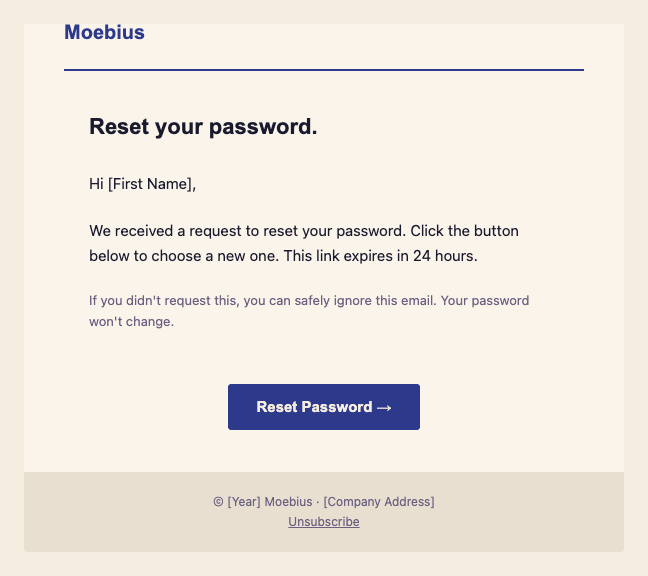 Password reset