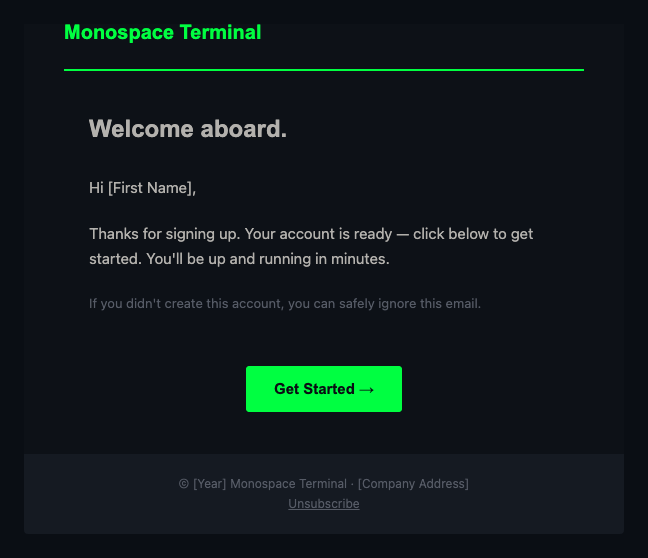 Monospace Terminal preview