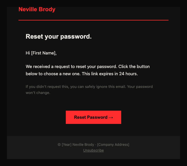 Password reset