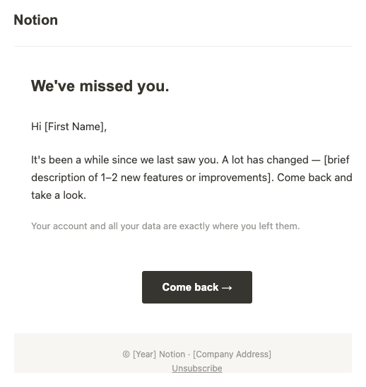 Notion re engagement