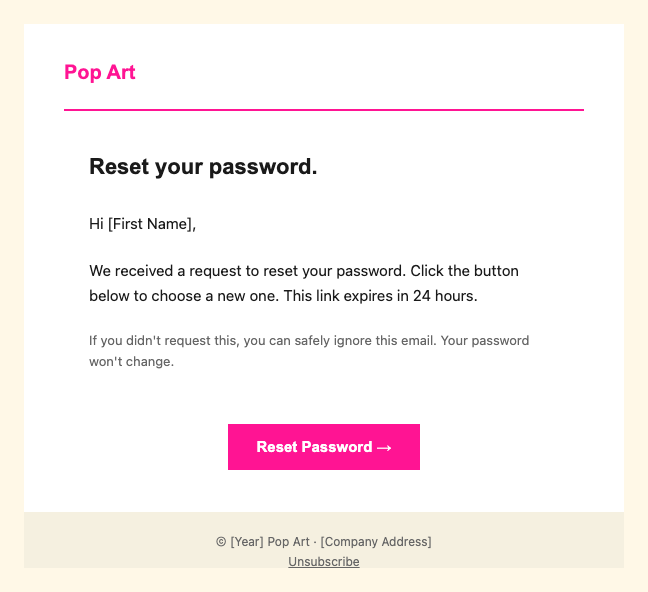 Password reset