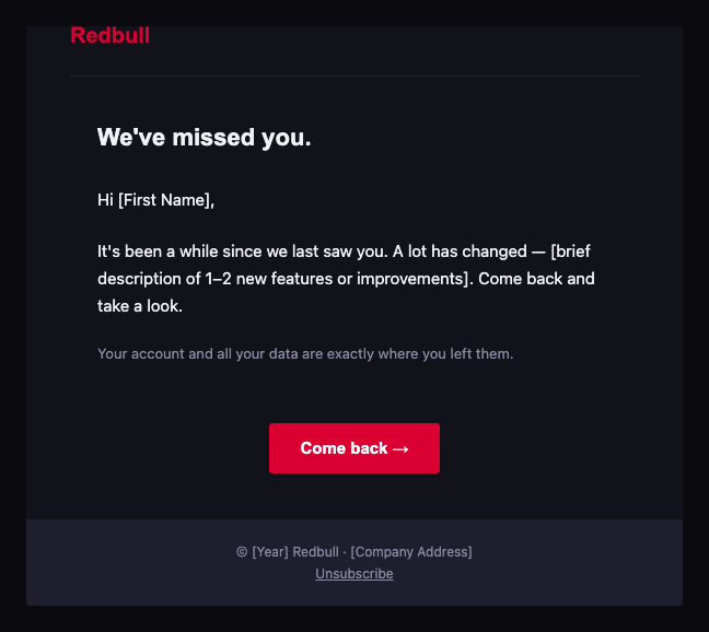 Red Bull re engagement
