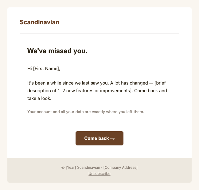 Scandinavian re engagement