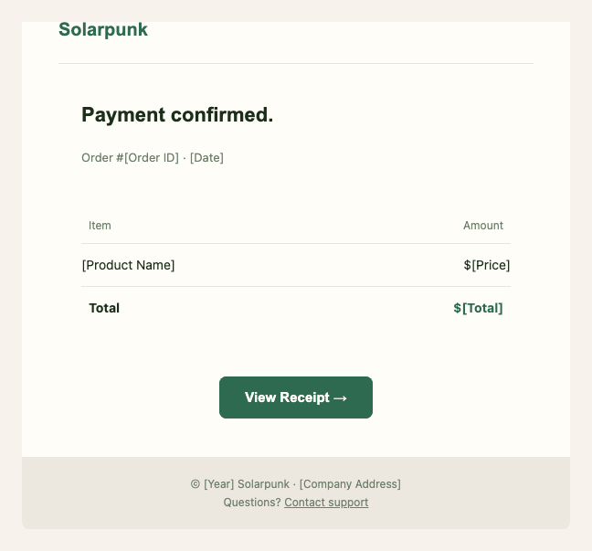 Solarpunk receipt