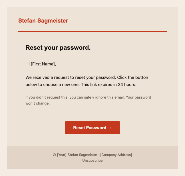 Password reset
