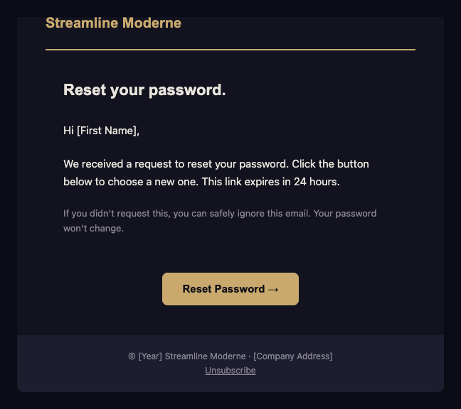 Password reset