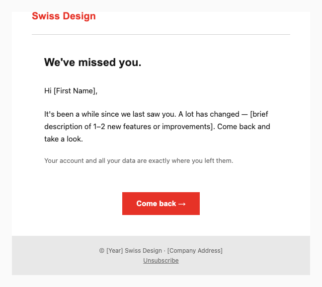 Swiss Design re engagement