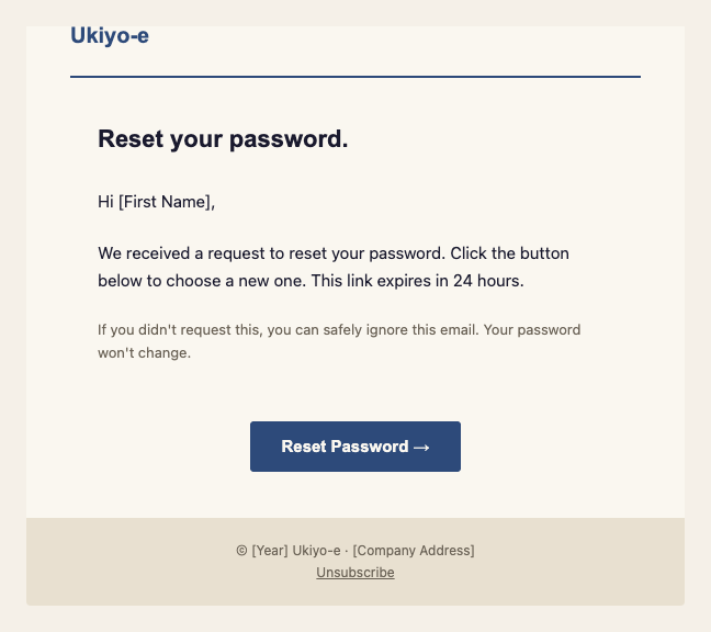 Password reset