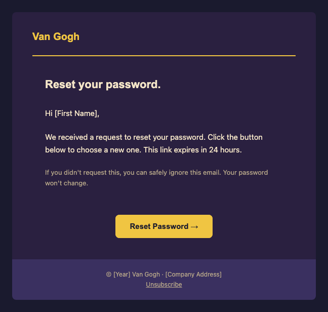 Password reset
