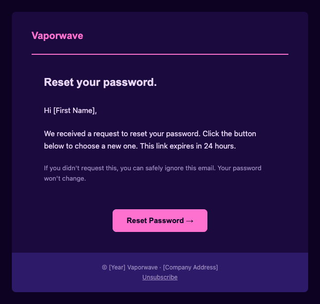 Password reset