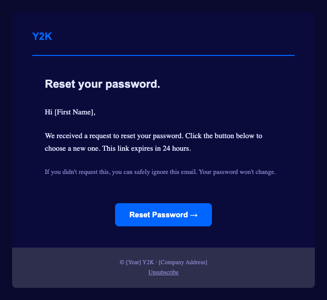 Password reset