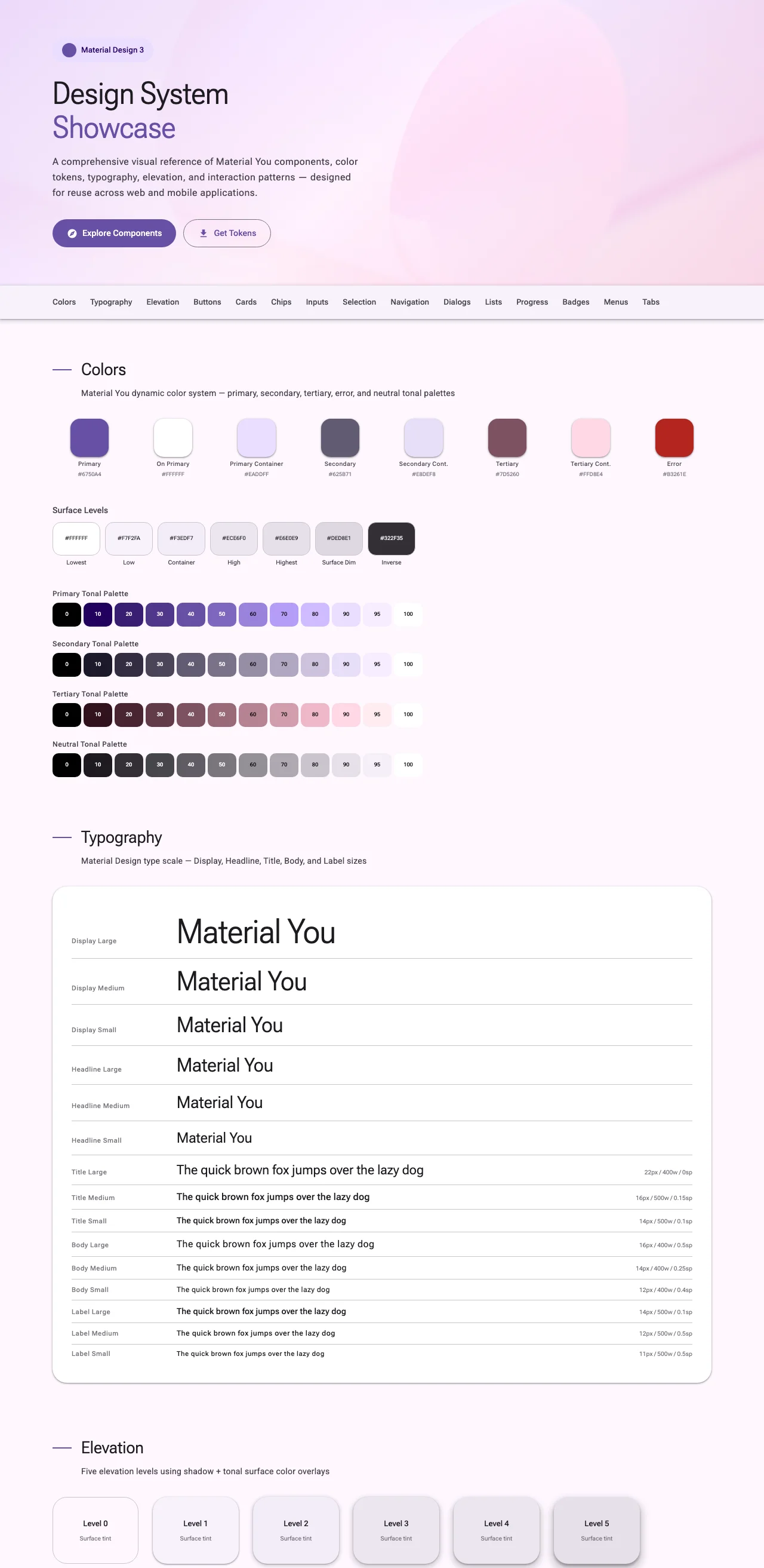 Material Design Pack