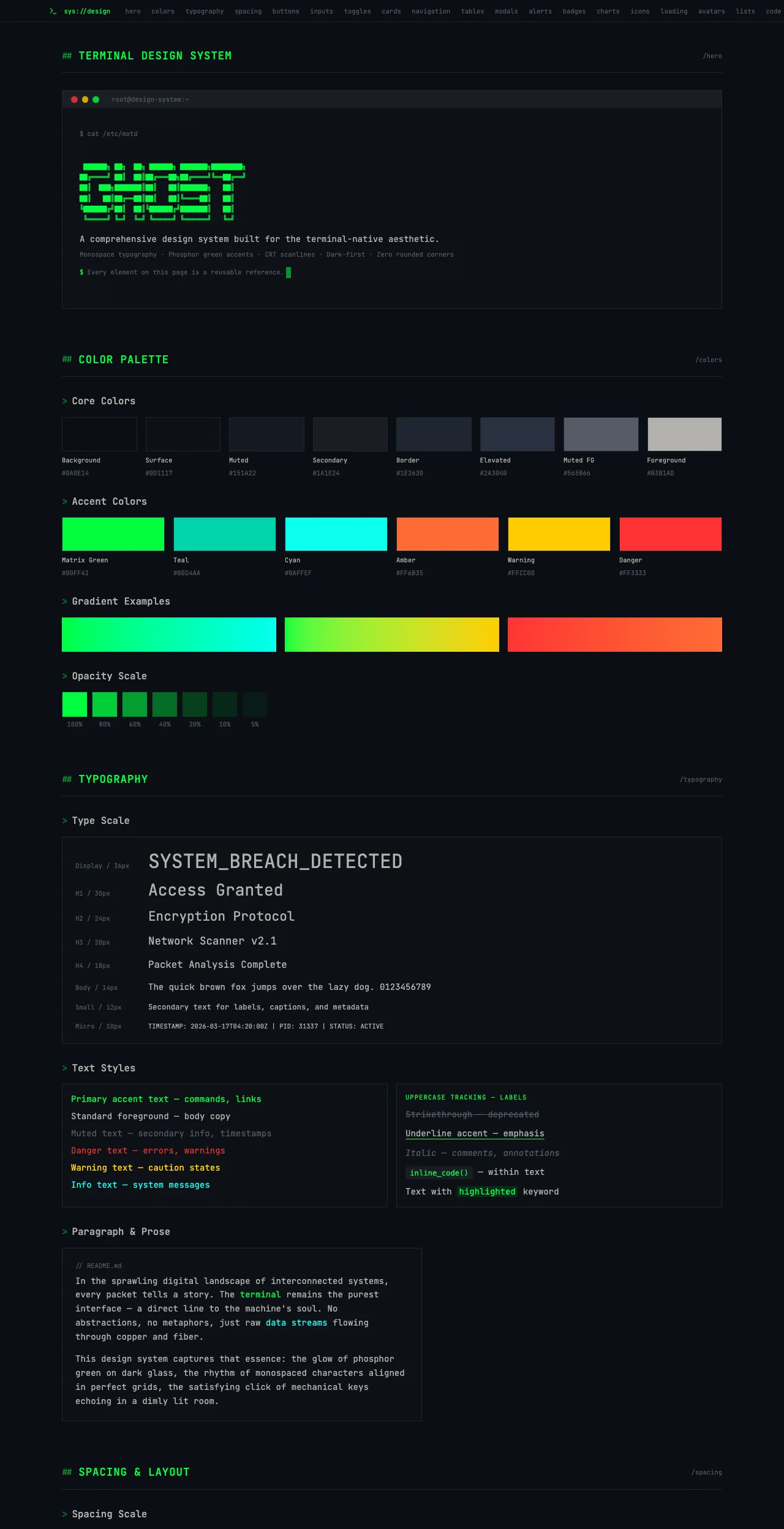 Monospace Terminal Pack