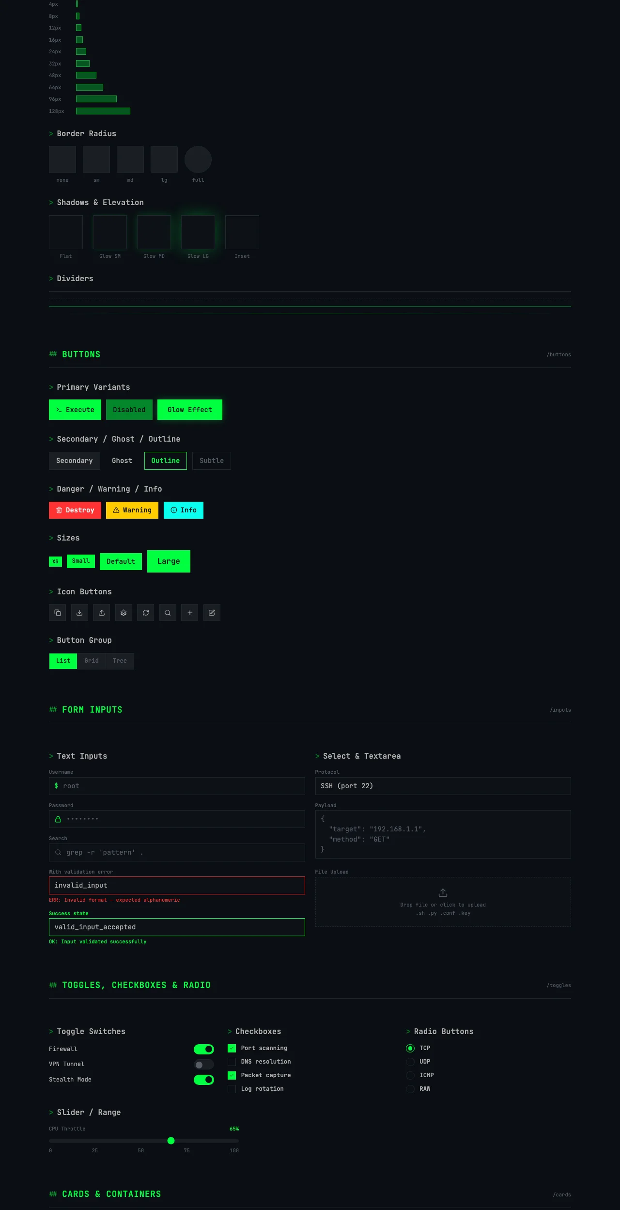 Monospace Terminal — section-2